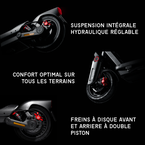 Trottinette électrique NINEBOT Max G3E réunion  suspension et freins à disques.png