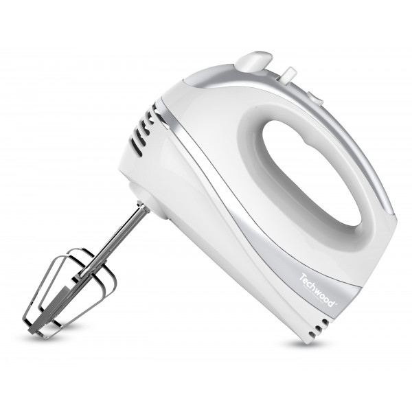 Techwood TMM-8001 Batteur à main 200 W Argent, Blanc