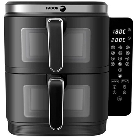 AIRFRYER Capacité 11L - Double cuves 5,5 L - 12 programmes de cuisson - 2800W