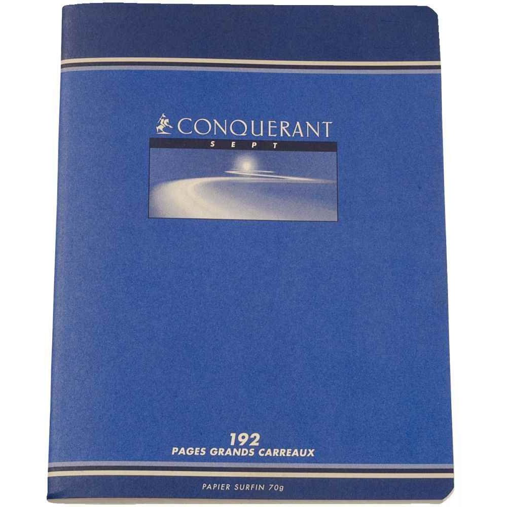 Cahier piqué 192 pages, format 17x22 cm, seyès, papier 70g