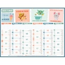 Calendrier semestriel 6 mois par face 32x42cm