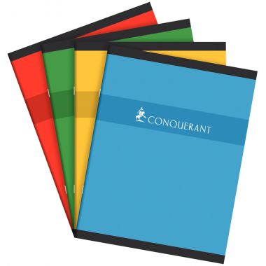 Conquerant 100102555 bloc-notes 96 feuilles Rouge, Vert, Jaune, Bleu