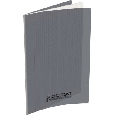 Conquerant Cahiers Polypro bloc-notes 96 feuilles Gris