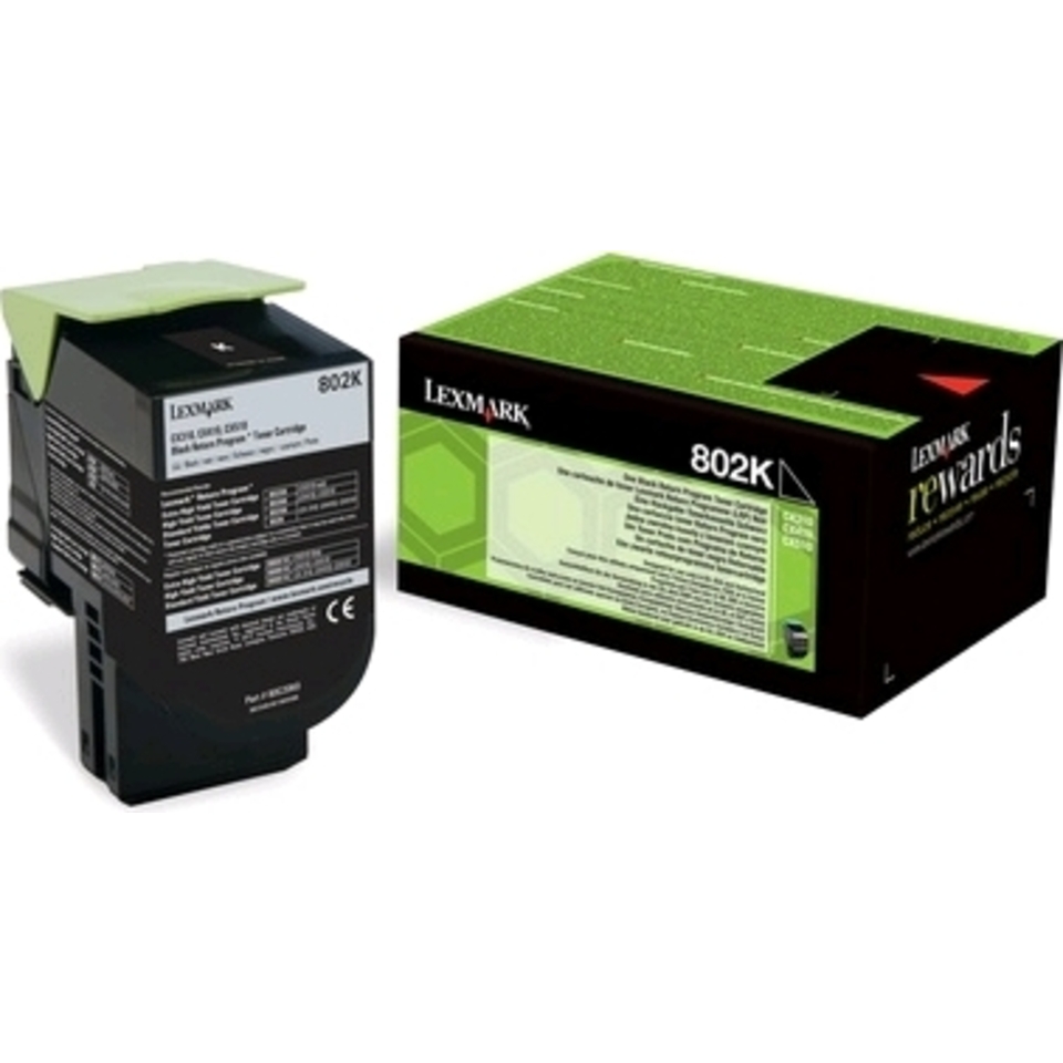 Lexmark 802K Cartouche de toner 1 pièce(s) Original Noir