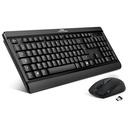 ADVANCE Silent Combo clavier Souris incluse Bureau RF sans fil AZERTY Français Noir