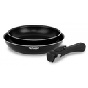 TECHWOOD Set 2 Poeles noir 24/28 Cm Poigné détachable Aluminium préssé