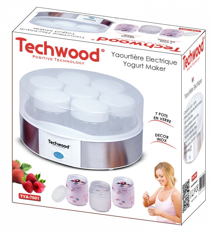 Techwood TYA-7001 machine à yaourts 1,05 L Yahourt 15 W