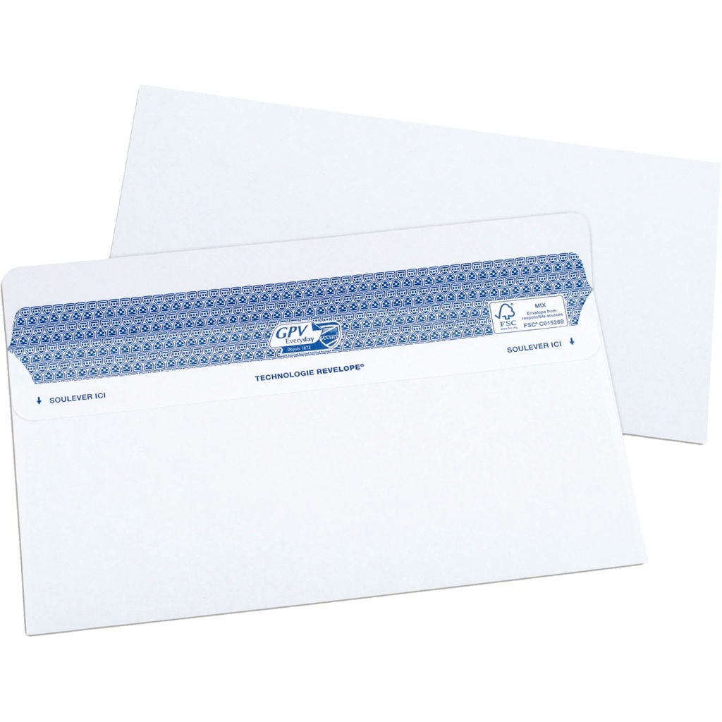 GPV France 5050 enveloppe DL+ (112 x 225 mm) Blanc 100 pièce(s)