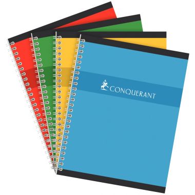 Conquerant 100105079 bloc-notes 100 feuilles Rouge, Vert, Jaune, Bleu