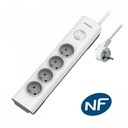 PHILIPS Rallonge multiprise parasurtenseur - 4 prises - 2m 