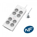 PHILIPS Rallonge multiprise parasurtenseur - 8 prises - 2m 