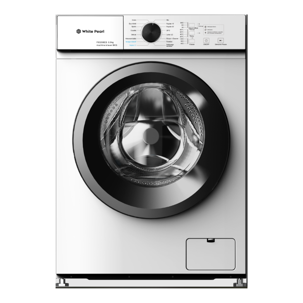WHITE PEARL - Machine à laver 8kg /1200T - Blanc 