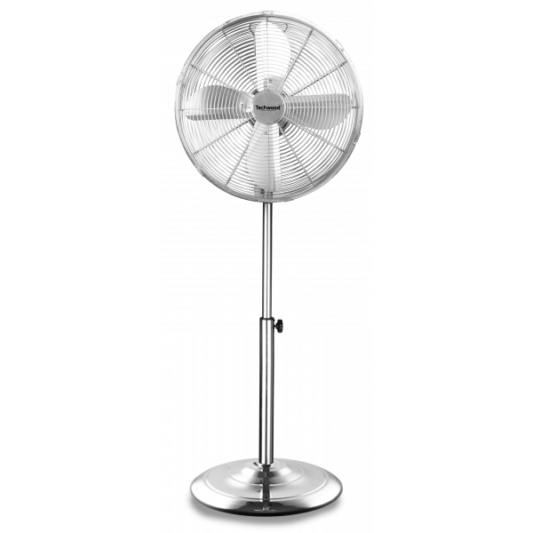 TECHWOOD Ventilateur sur Pied Chrome