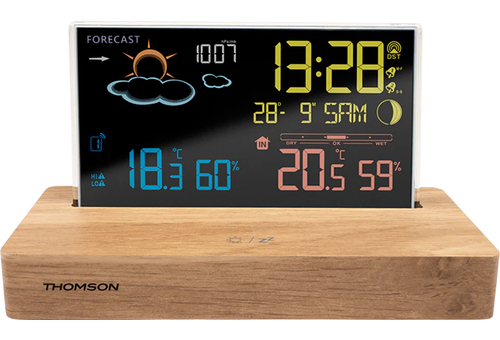 Thomson CT610 station météo numérique Bois LCD AC/Batterie