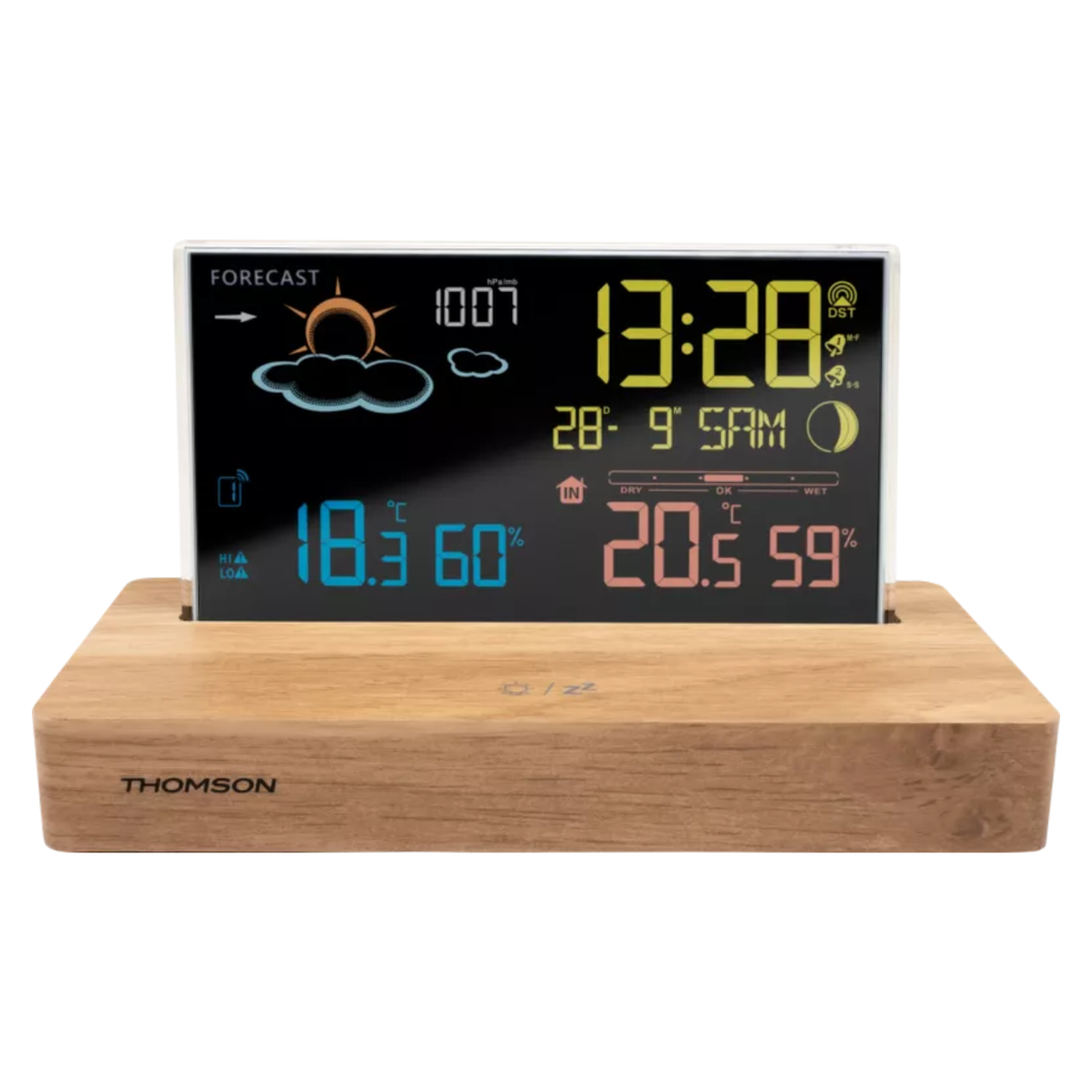 Thomson CT610 station météo numérique Bois LCD AC/Batterie