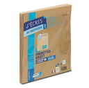 aquet de 50 pochettes kraft brun 24 260x330 90 g/m² bande de protection