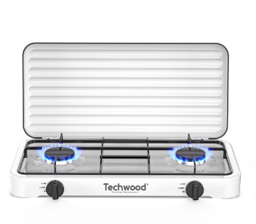 TECHWOOD RECHAUD GAZ 2 FEUX 2KW TPE200