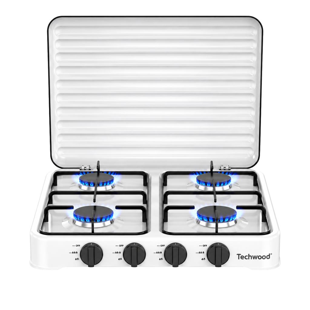 TECHWOOD RECHAUD GAZ 4 FEUX BLANC 4KW