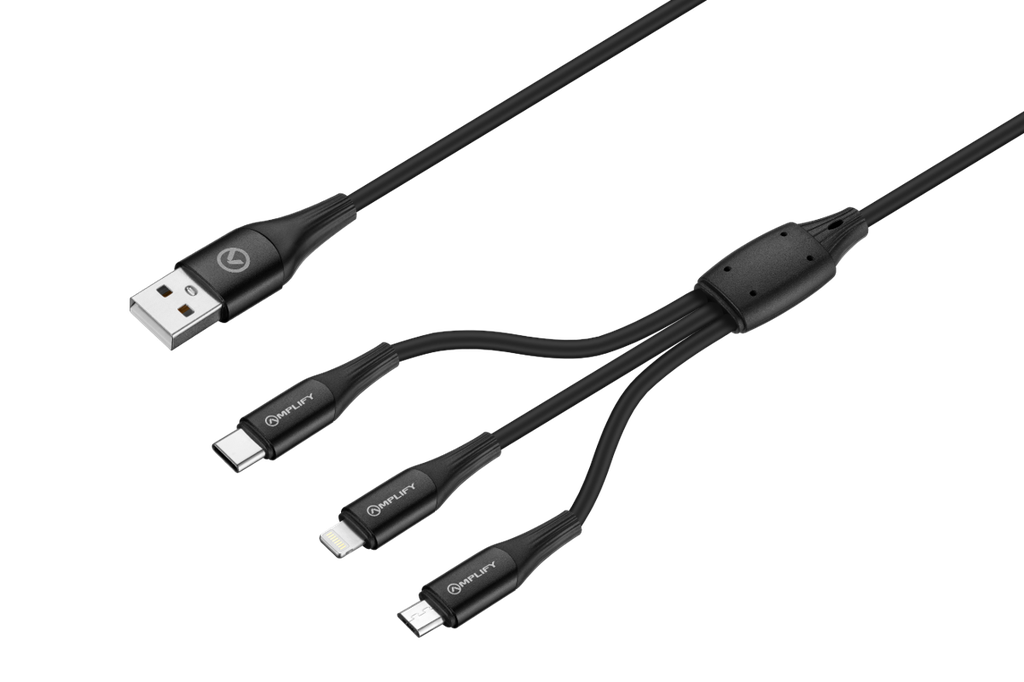 Amplify Cable 3en1 charg (microUSB TypeC lightning)