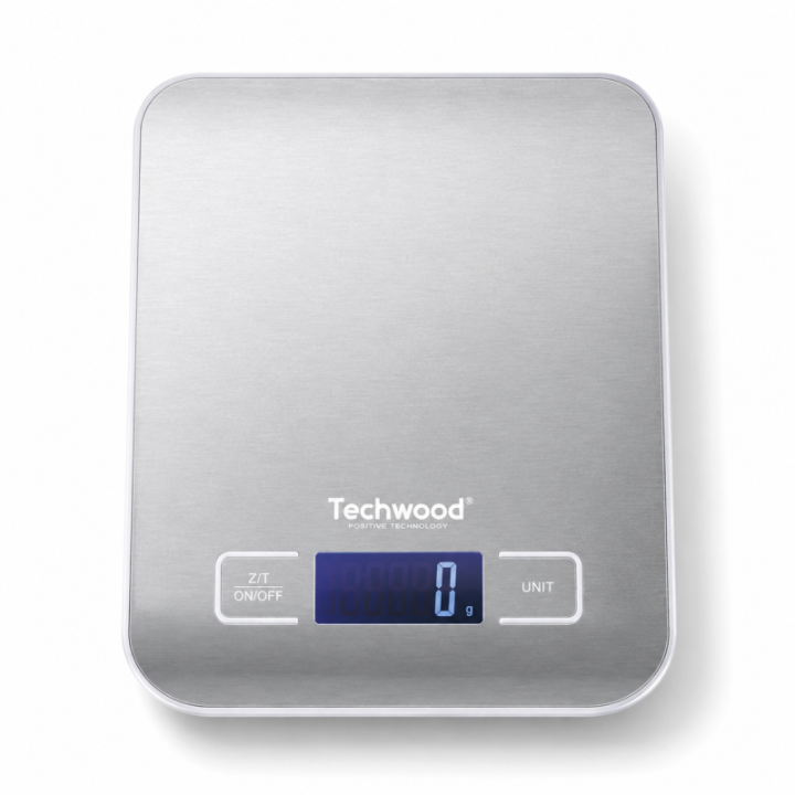 TECHWOOD Balance de Cuisine Digitale 1g à 5kg silver