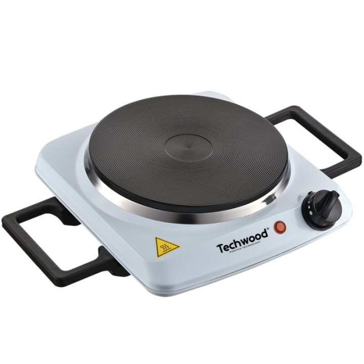 TECHWOOD Plaque Electrique 1 Feu blanc