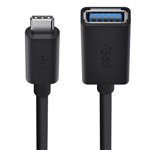 Belkin F2CU036btBLK câble USB USB 3.2 Gen 1 (3.1 Gen 1) USB C USB A 5 Gbit/s Noir