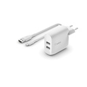 Belkin WCE002VF1MWH chargeur d'appareils mobiles Universel Blanc Secteur Intérieure