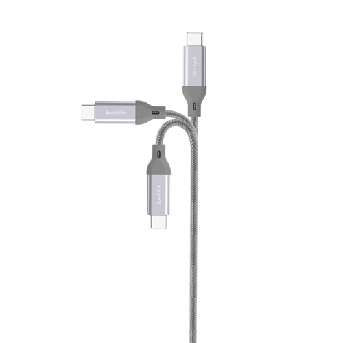 Silicon Power Boost Link Nylon LK30AC câble USB USB 3.2 Gen 1 (3.1 Gen 1) 1 m USB A USB C Gris