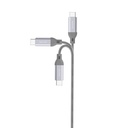 Silicon Power Boost Link Nylon LK30AC câble USB USB 3.2 Gen 1 (3.1 Gen 1) 1 m USB A USB C Gris