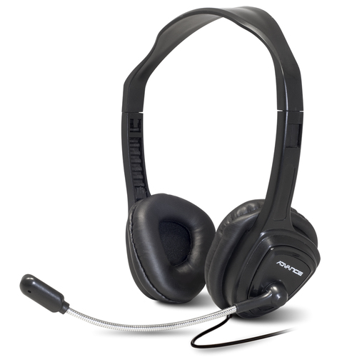 ADVANCE MIC-S765 casque Avec fil Arceau Bureau/Centre d'appels Noir