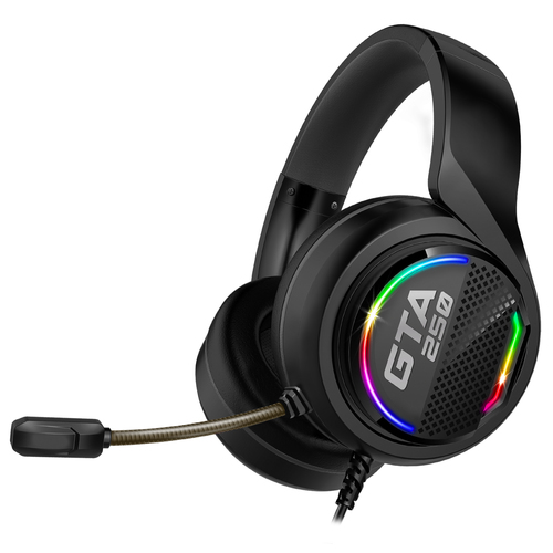 ADVANCE GTA 250 RGB Casque Avec fil Arceau Jouer USB Type-A Socle de chargement Noir