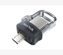 SanDisk 173386 lecteur USB flash 128 Go USB Type-A / Micro-USB Noir, Transparent