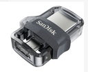 SanDisk Ultra Dual m3.0 lecteur USB flash 32 Go USB Type-A / Micro-USB 3.2 Gen 1 (3.1 Gen 1) Noir, Argent, Transparent
