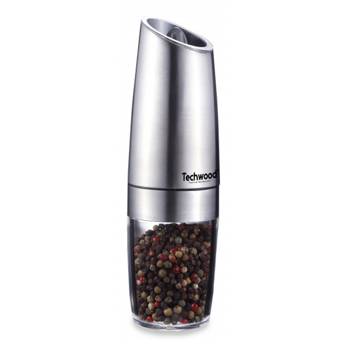 Techwood TPSI-269A Moulin pour assaisonnement Moulin à poivre et salière Acier inoxydable, Transparent