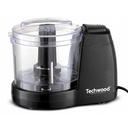 Techwood THA-156 hachoir électrique 0,375 L 150 W Noir, Transparent