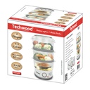 Techwood TCV-371 cuiseur vapeur 3 Nombre de paniers Comptoir 500 W Transparent, Blanc