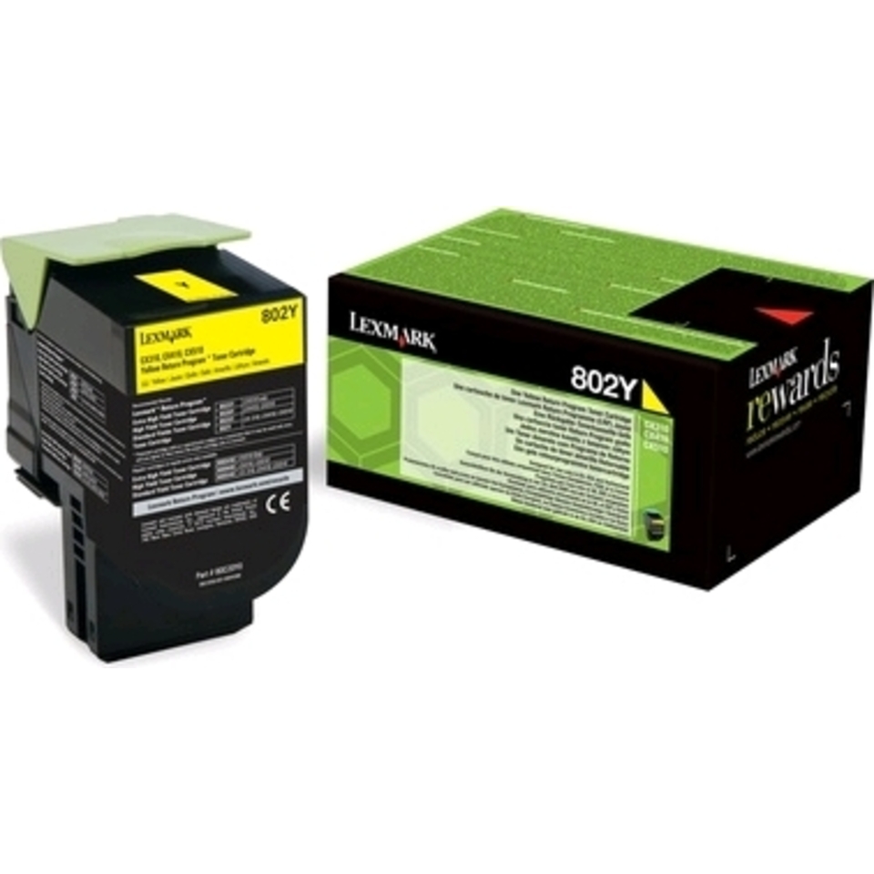 Lexmark 802Y Cartouche de toner 1 pièce(s) Original Jaune