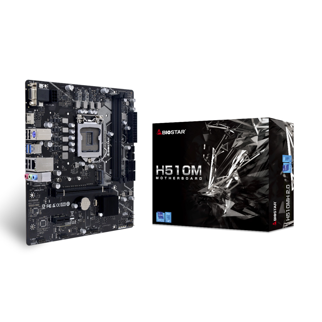 Biostar H510MH 2.0 carte mère Intel H510 LGA 1200 (Socket H5) micro ATX