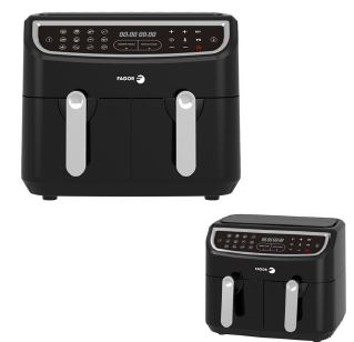 Fagor FG906 friteuse Double 9 L Autonome 1750 W Friteuse d’air chaud Noir
