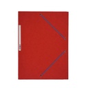 Chemise 3 rabats à élastiques en carte lustrée 5/10ème 350g, rouge