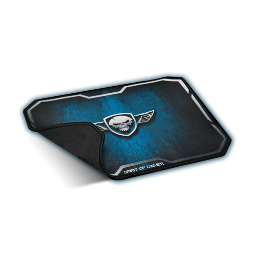 Spirit of Gamer Winged Skull Tapis de souris de jeu Noir, Bleu