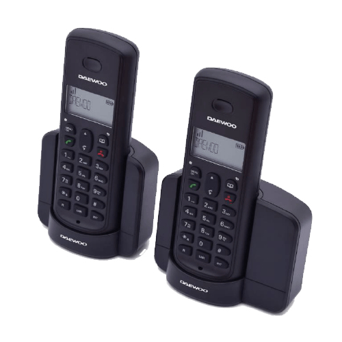 Daewoo DTD-1350 DUO Téléphone DECT Identification de l'appelant Noir