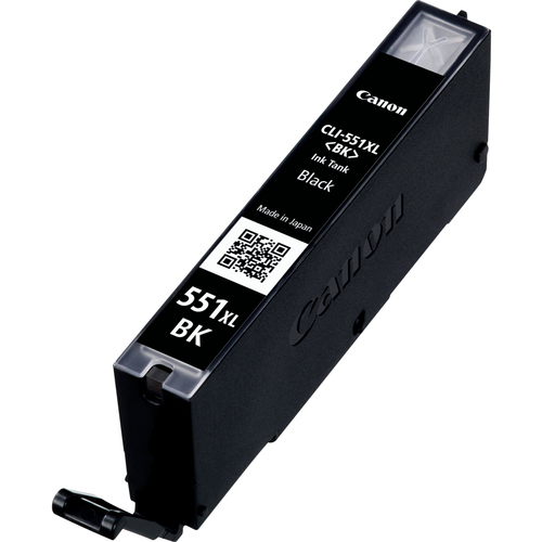 Canon 551XL cartouche jet d'encre noire haute capacité authentique (CLI551BK XL)