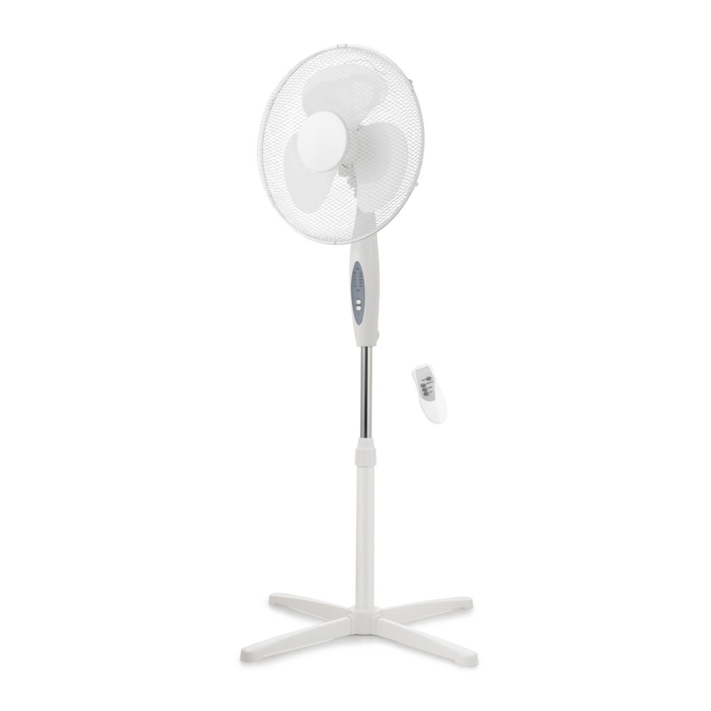 WHITE PEARL Ventilateur sur pied - télécommande