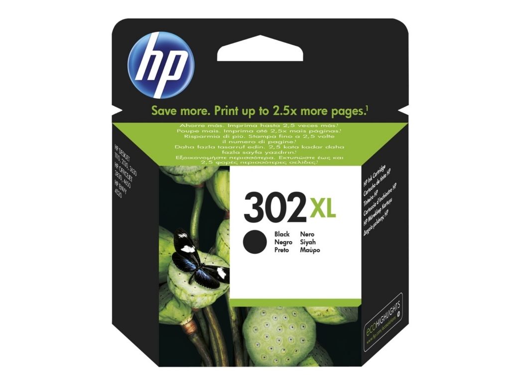 HP 302XL Cartouche d’encre noire grande capacité authentique