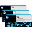 HP 771C pack de 3 cartouches d'encre DesignJet gris clair, 775 ml