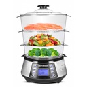 Techwood TCV-1150 cuiseur vapeur 3 Nombre de paniers Pose libre 800 W Noir, Acier inoxydable