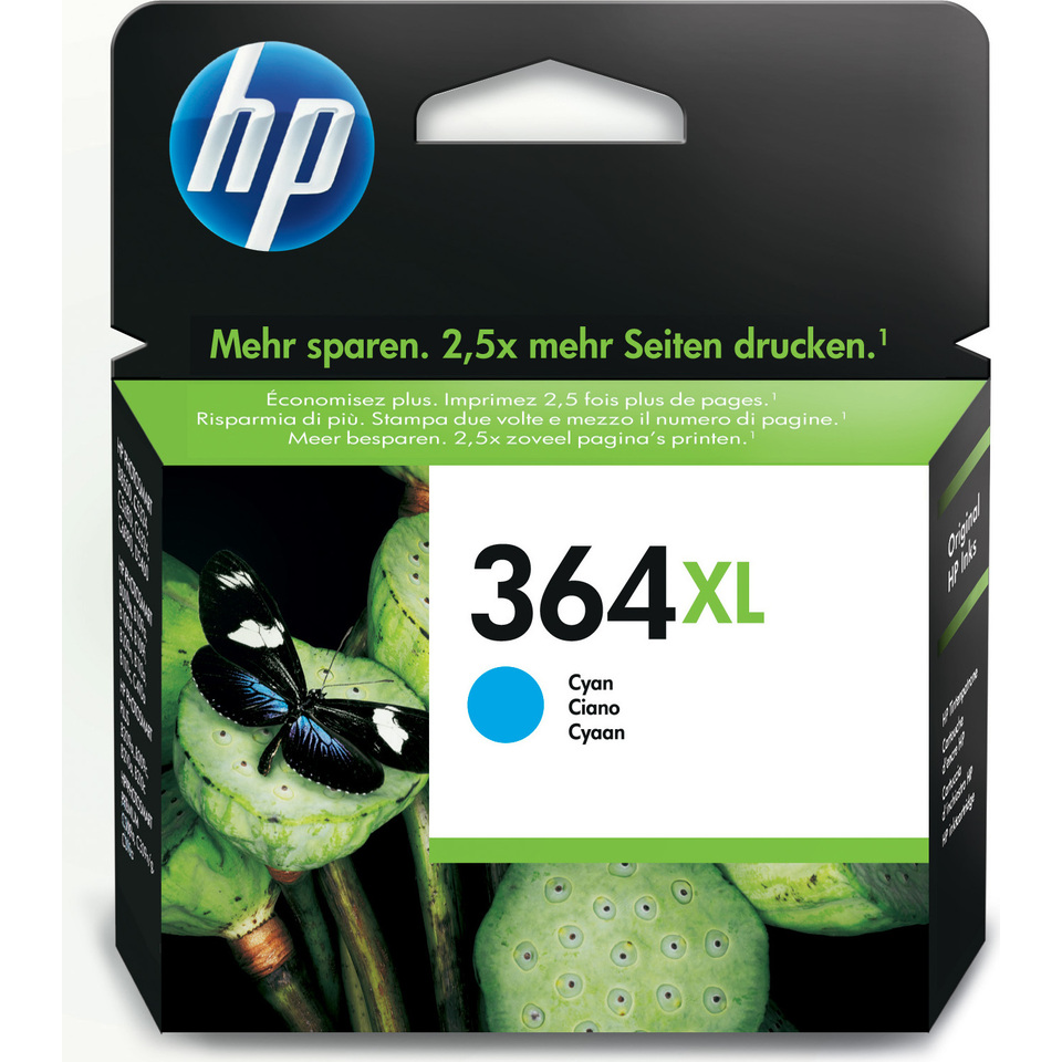 HP 364XL cartouche d'encre cyan grande capacité authentique