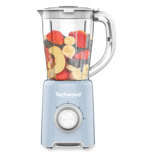 Techwood TBL-784 blender 1,5 L Mélangeur de table 500 W Bleu, Transparent