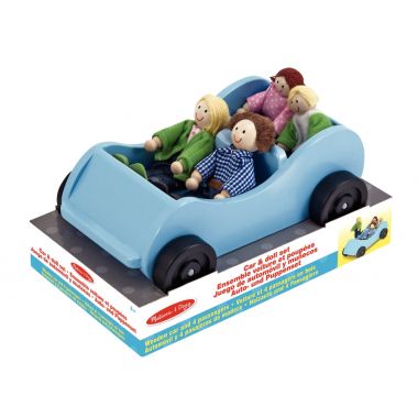 Voiture + 4 personnages pour la maison de poupées 28249
